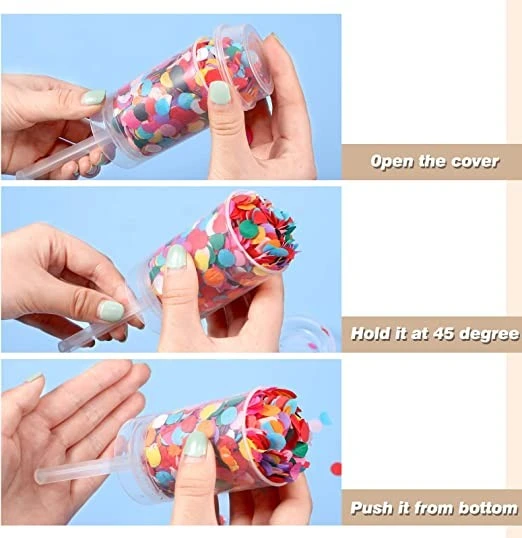Wedding Party Celebration Push Pop Confetti